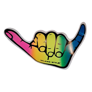 Island Style - Shaka Hand Logo Sticker 18cm Neon Blend