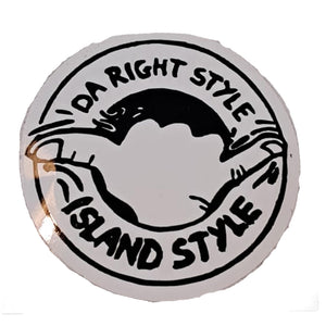 Island Style - Da Right Style Licence Disc Sticker 95mm Black/White