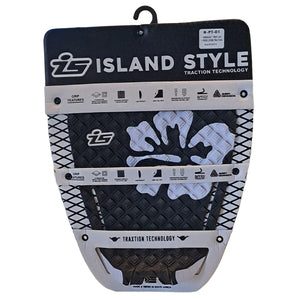 Island Style - Hibuscus 1 piece Traction Pad White/Black