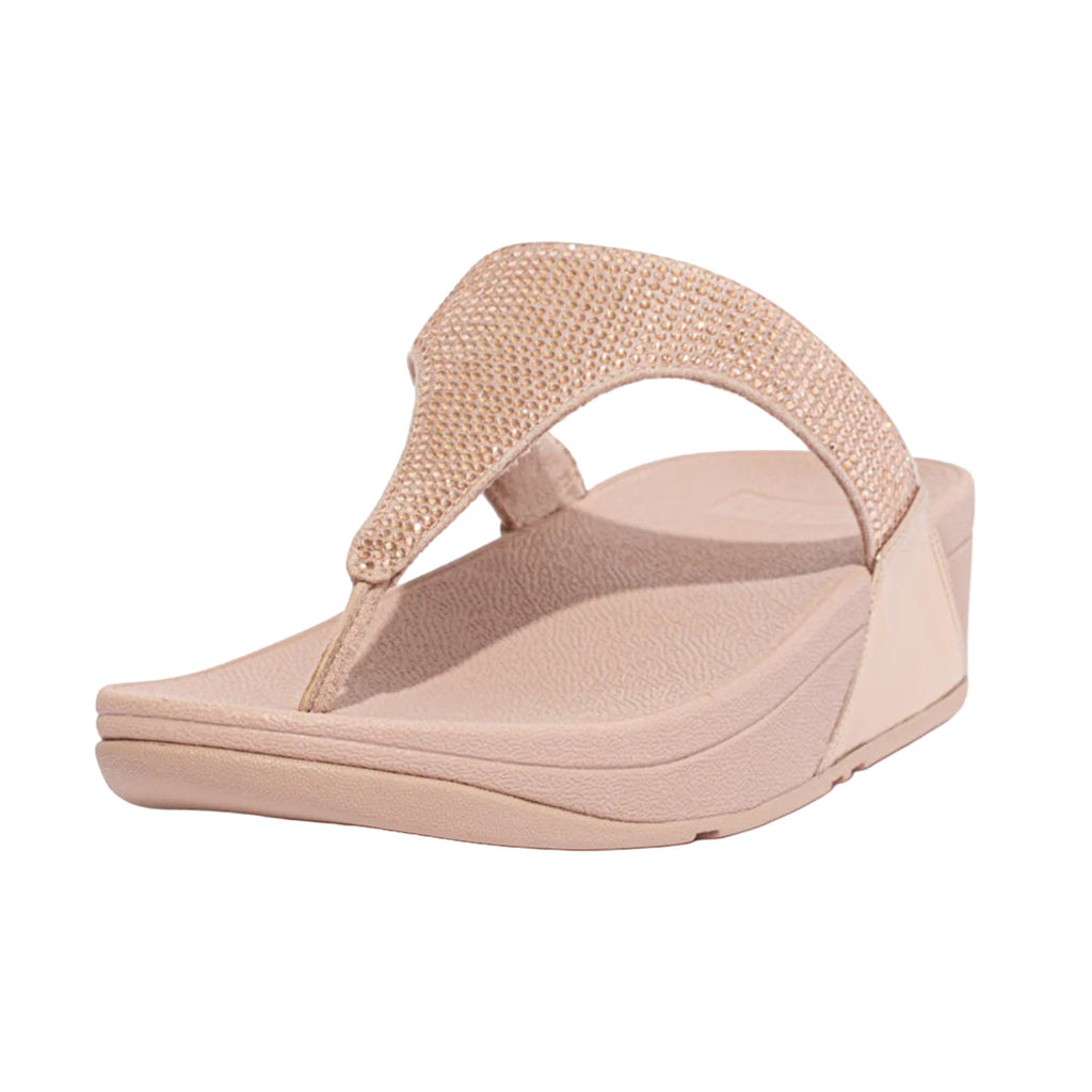 FitFlop - Lulu Crystal Embellished Thong Sandal Womens Rose Gold