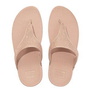 FitFlop - Lulu Crystal Embellished Thong Sandal Womens Rose Gold