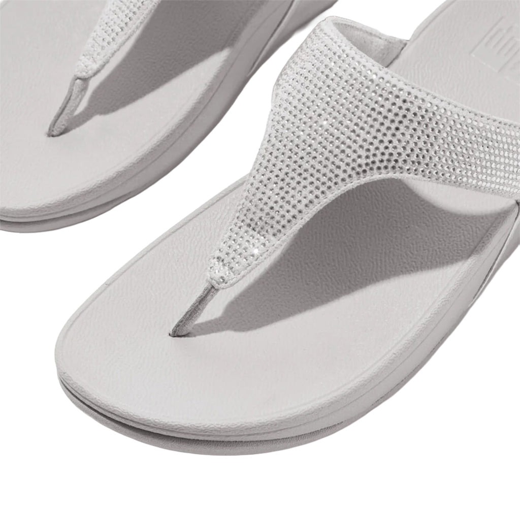 FitFlop - Lulu Crystal Embellished Thong Sandal Womens Silver