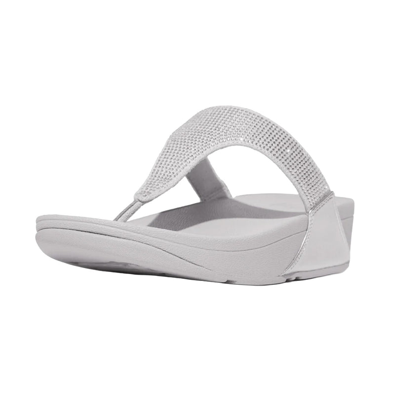 FitFlop - Lulu Crystal Embellished Thong Sandal Womens Silver