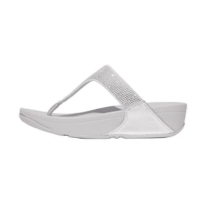 FitFlop - Lulu Crystal Embellished Thong Sandal Womens Silver