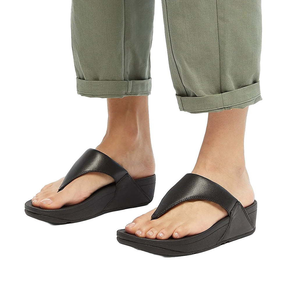 FitFlop - Lulu Leather Sandal Womens Black