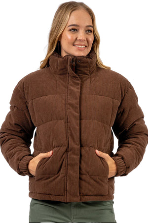 O'Neill - Dune Cord Jacket Womens Chocolate Brown