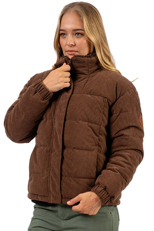 O'Neill - Dune Cord Jacket Womens Chocolate Brown
