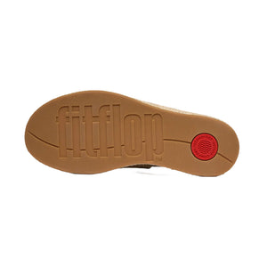 FitFlop - Platfforms Espadrille Leather Wedge Slides Platino