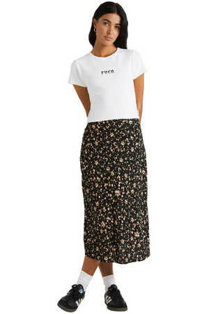 RVCA - Annika Midi Skirt Womens Copper Tan