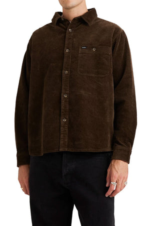 xRVCA - Wide Load Cord Shirt Mens Chocolate