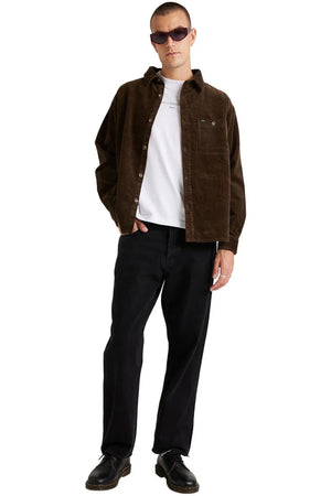 xRVCA - Wide Load Cord Shirt Mens Chocolate