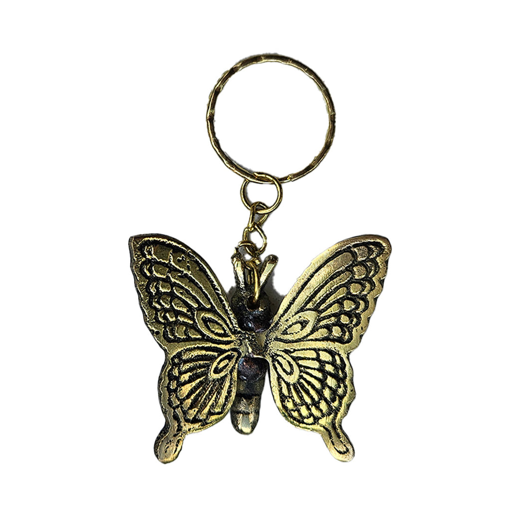 Bali Addiction - Butterfly Brass Key Ring