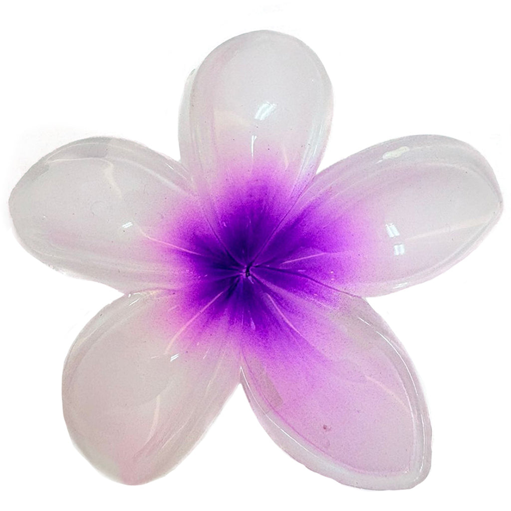 Bali Addiction -  Frangipani Flower Hair Clip White & Purple