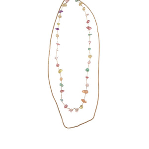 Bali Addiction - Gold Double Layered Beaded Snake Chain Necklace