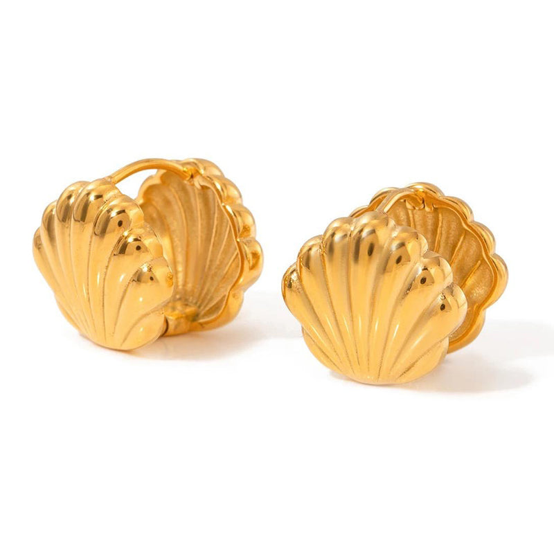 Bali Addiction - Gold Double Shell Stud Earrings