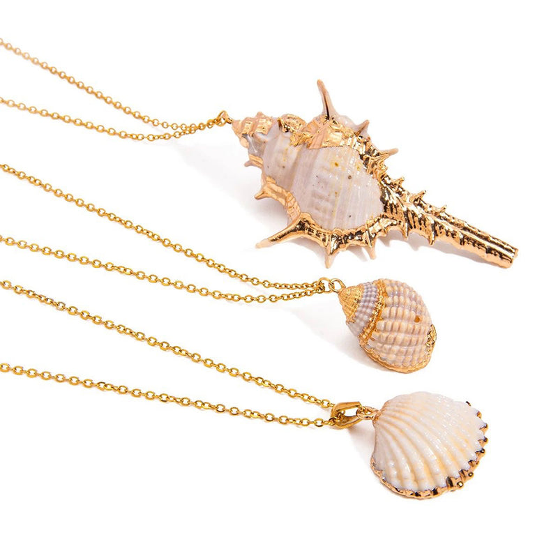 Bali Addiction - Gold Single Shell Necklace