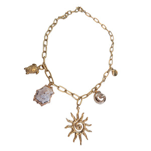 Bali Addiction - Gold Sun And Charms Necklace