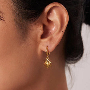 Bali Addiction - Gold Sun Hanging Earrings