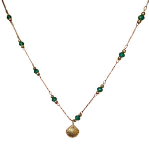 Bali Addiction - Gold Beaded Shell Necklace