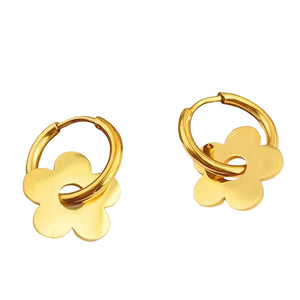 Bali Addiction - Gold Daisy Hoop Earrings