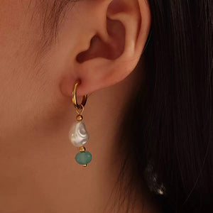 Bali Addiction - Gold Pearl & Bead Hoop Earrings