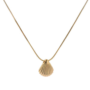 Bali Addiction - Gold Scallop Shell Charm Necklace