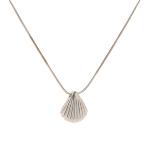 Bali Addiction - Silver Scallop Shell Charm Necklace