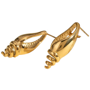 Bali Addiction - Gold Shell Stud Earrings