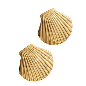 Bali Addiction - Gold Shell Stud Earrings