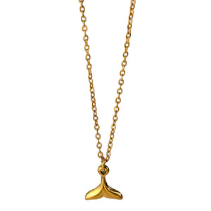 Bali Addiction - Gold Whale Tail Necklace