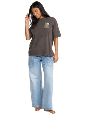 Billabong - Daydream Away Oversized Tee Womens Off Black