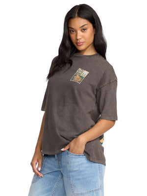 Billabong - Daydream Away Oversized Tee Womens Off Black