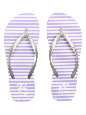 Billabong - Fiji Print Flip Flop Womens Silver/Lavender