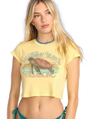 Billabong - Going On Vacay T-Shirt Womens Retro Yellow