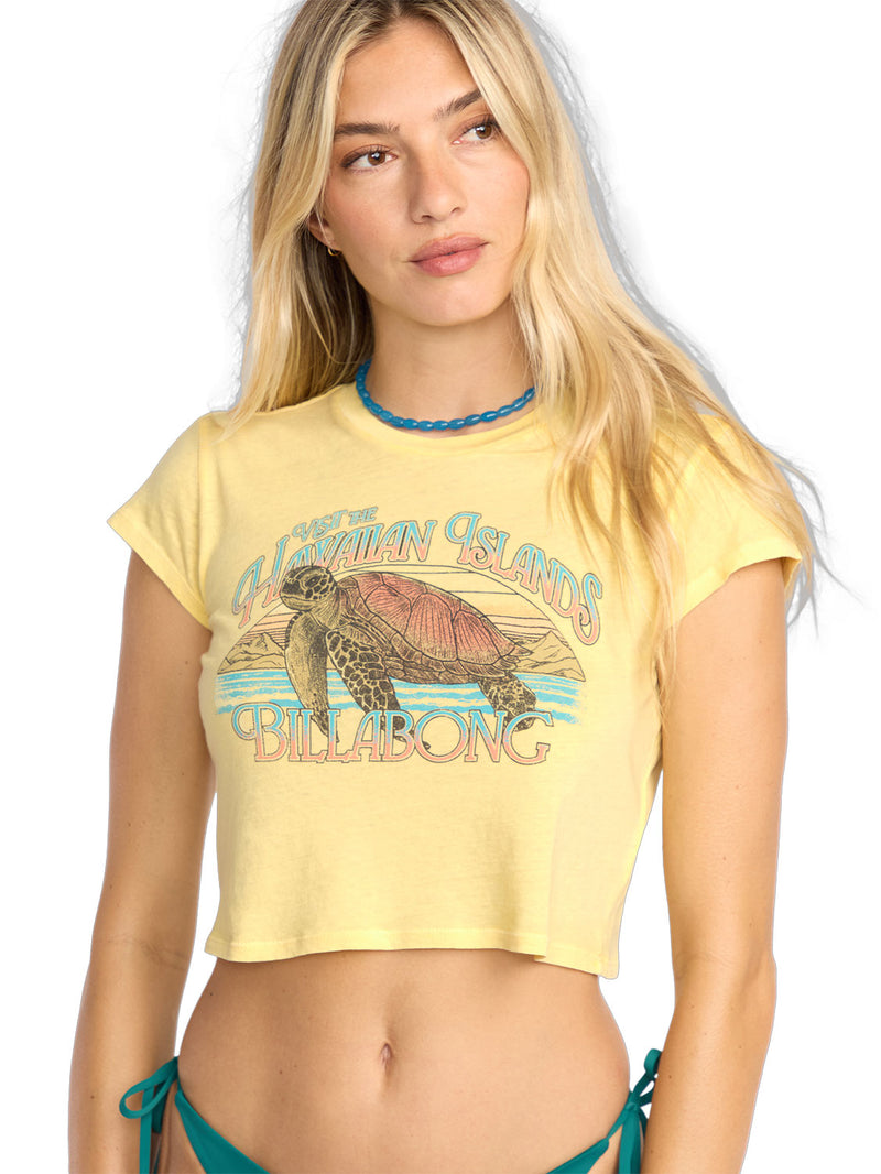 Billabong - Going On Vacay T-Shirt Womens Retro Yellow