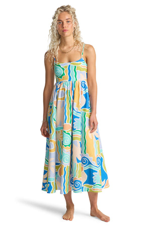 Billabong - Island Life Midi Dress Womens Blue Multi