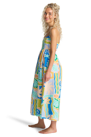 Billabong - Island Life Midi Dress Womens Blue Multi