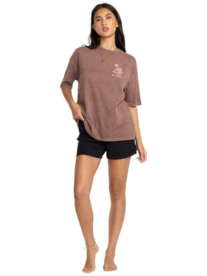 Billabong - The Great Waves Oversized Tee Womens Espresso