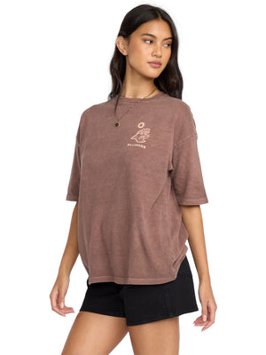 Billabong - The Great Waves Oversized Tee Womens Espresso