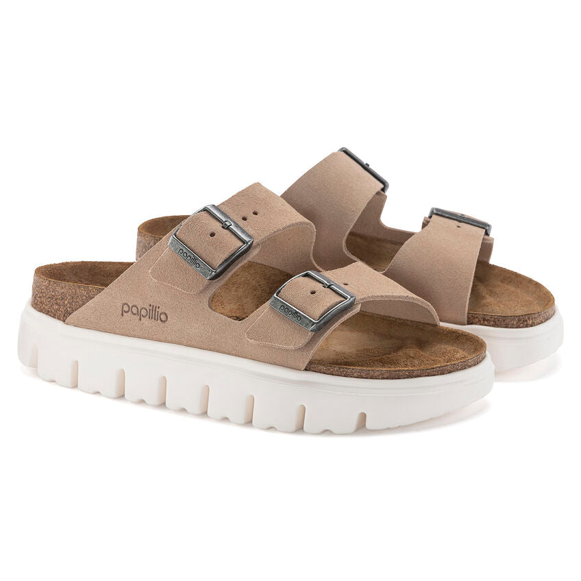 Birkenstock - Papillio Arizona Chunky Suede Platform Sandal Warm Sand