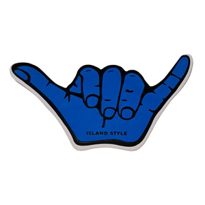 Island Style - Shaka Hand Logo Sticker 18cm Blue
