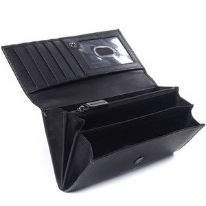 Busby - Ziya Bifold Flap Purse Black