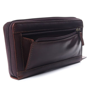 Busby - Ziya Zip-Around Purse Brown