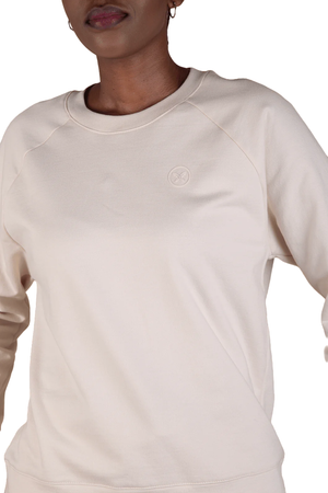 Lizzy - Cremae Fleece Pullover Sweater Womens