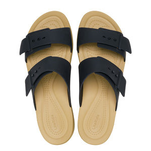 Crocs - Brooklyn Buckle Low Sandal Womens Black/Tan