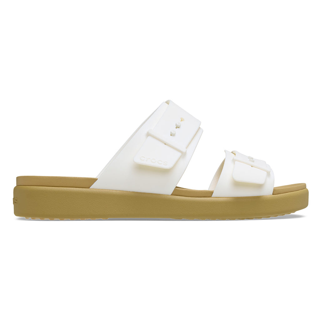 Crocs - Brooklyn Buckle Low Sandal Womens Chalk/Tan