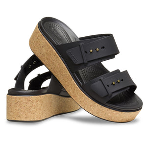 Crocs - Brooklyn Cork Buckle Sandal Womens Black