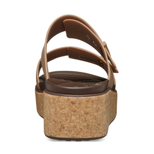 Crocs - Brooklyn Cork Buckle Sandal Womens Milk Chocolate
