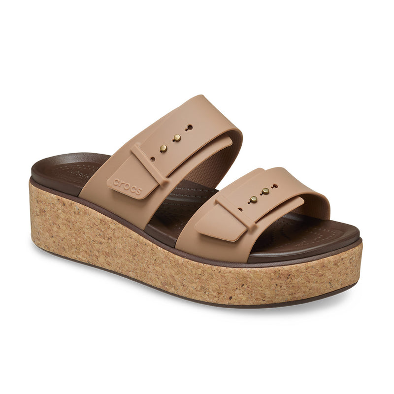 Crocs - Brooklyn Cork Buckle Sandal Womens Milk Chocolate