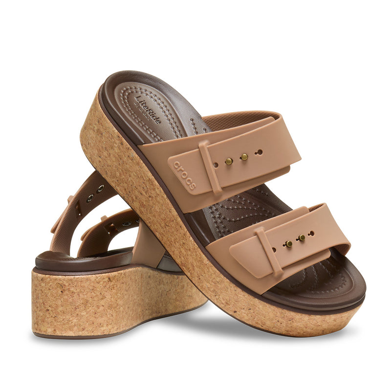 Crocs - Brooklyn Cork Buckle Sandal Womens Milk Chocolate
